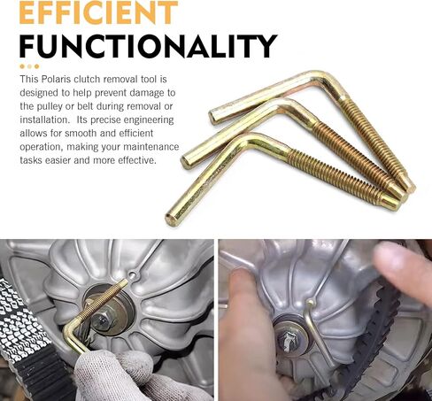 3PCS Clutch Belt Removal Tool, Steel Rust-resistant Clutch Spreader Belt Replacement Tool, Part OEM#2875911, Compatible with Polaris 2016-2019 RZR XP Turbo (Gold) in Kuwait