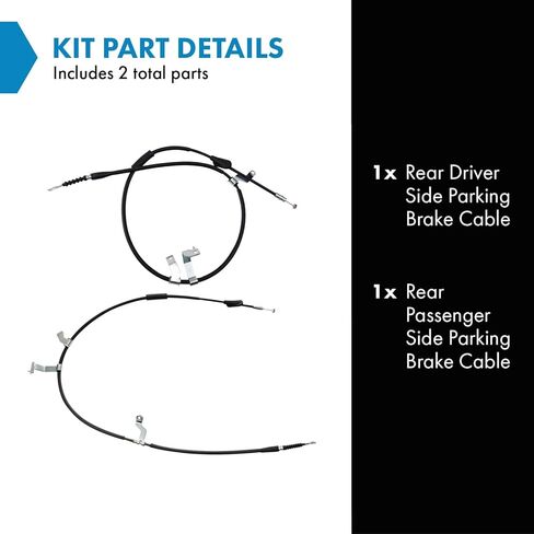 TRQ Rear Parking Brake Cable Compatible with 2005-2009 Hyundai Tucson in Kuwait