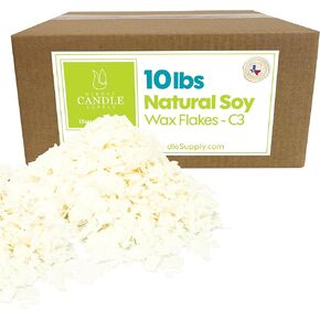 Direct Candle Supply 10lb C-3 Soy Wax Flakes, Premium Soy Wax for Candle Making, Paraffin Free Vegetable, 100% Plant-Based Flakes in Kuwait