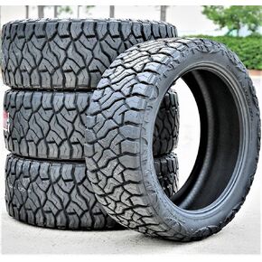 مجموعة من 4 (أربعة) إطارات Venom Power Terra Hunter R/T+ R/T للشاحنات الخفيفة للطرق الوعرة لجميع التضاريس - 35X12.50R20LT 35X12.50X20 35X12.50-20 121Q نطاق التحميل E LRE 10 طبقات BSW جدار جانبي أسود in Kuwait