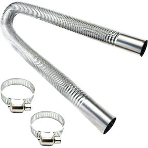 23.6 Inches Stainless Steel Exhaust Hose, 1 Inch Flexible Tank Diesel Heater Exhaust Pipe with 2 Hose Clamps, Flexible Exhaust Tubing Diesel Heater Exhaust Pipe for Gas Fuel Tank Vent Hose in Kuwait