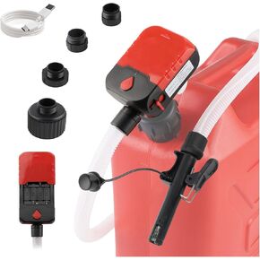 Fuel Transfer Pump with Auto-Stop Sensor, Battery/USB Type-C Powered, 3.8 GPM, 51'' Extra Long Hose, 4 Tank Adapter,Portable Gas Can Pump for Gasoline,Diesel Fuel,Water in Saudi Arabia