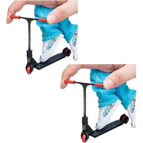 2Pcs Finger Scooter Set Scooter Finger Set Finger Skateboard Educational Bike Miniature Trick Roller Finger Skateboard Training Props in Saudi Arabia
