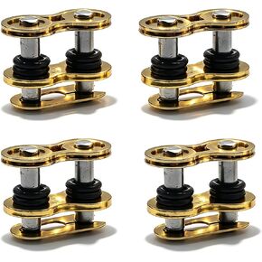 4 PCS 520 Chain Master Link, Heavy Duty O-ring Motorcycle Chain Connecting Links with Clip, Universal for Most Cars, Trucks, SUVs (Gold) in Kuwait