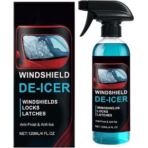 Windshield Ice Spray,Frost Cleaning Liquid 120ml,Frost Snow Ice Removal Car Spray | for Truck Sedan RV Morning Routine Windscreen Rearview Mirror Side Glass Door Locks in Kuwait