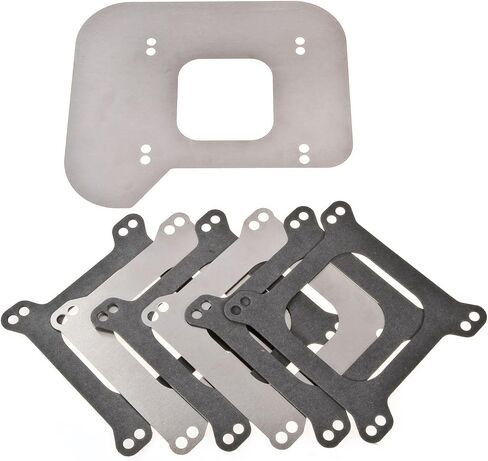 JEGS Carburetor Heat Shield | Open Style | Made In USA | Fits Holley 4150/4160, Edelbrock, BG, Demon, Carter, And AFB | Includes 4 Gaskets, 2 Spacers, And 1 Heat Shield in Kuwait