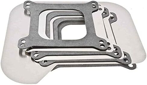 JEGS Carburetor Heat Shield | Open Style | Made In USA | Fits Holley 4150/4160, Edelbrock, BG, Demon, Carter, And AFB | Includes 4 Gaskets, 2 Spacers, And 1 Heat Shield in Kuwait
