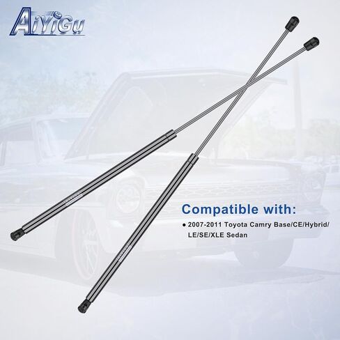6333 Front Hood Struts Shocks Lift Supports Gas Springs Compatible with Toyota Camry 2007-2011 Base/CE/Hybrid/LE/SE/XLE, Pack of 2 PCS, Replaces PM1102 in Kuwait