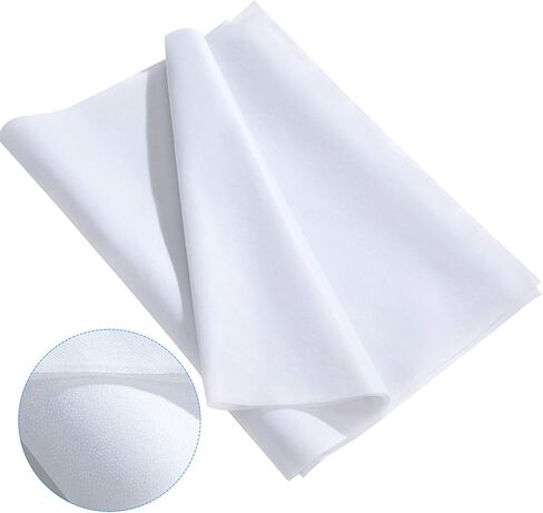 3 Pieces Fusible Interfacing Non-Woven Lightweight Polyester Interfacing (White, 20 Inch x 3 Yards) in Kuwait