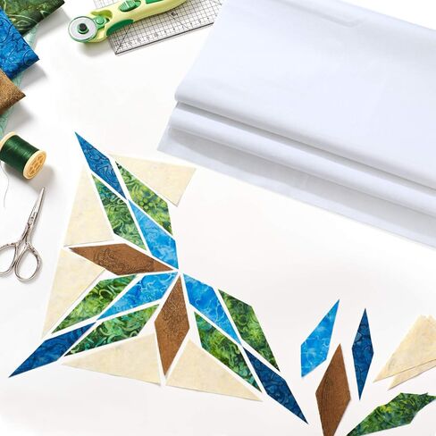 3 Pieces Fusible Interfacing Non-Woven Lightweight Polyester Interfacing (White, 20 Inch x 3 Yards) in Kuwait
