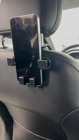 Foldable Car Seat Headrest Hooks 2-Pack – Hidden Design 360° Rotating Organizer for Bags, Groceries & Purses – Heavy Duty ABS Car Back Seat Hanger in Kuwait