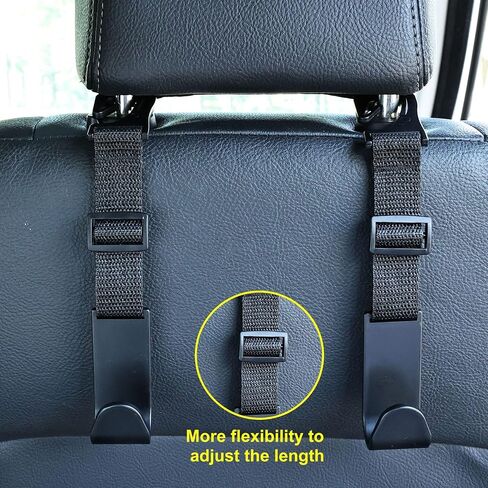 Upgrade Car Back Seat Hook Car Hooks for Purses and Bags Black Car Accessories for Women in Kuwait