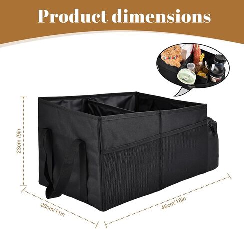 Car Seat Organizer Multi Pocket Backseat Organizer with Cup Holders, Collapsible Vehicle Storage Bag Secured to Front and Rear Seats via Seatbelt in Kuwait