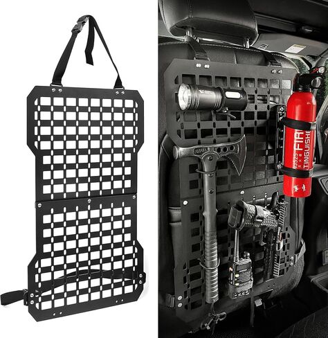 Tactical Seat Back Organizer Panel with Gun Rack Holder for All Vehicles in Kuwait