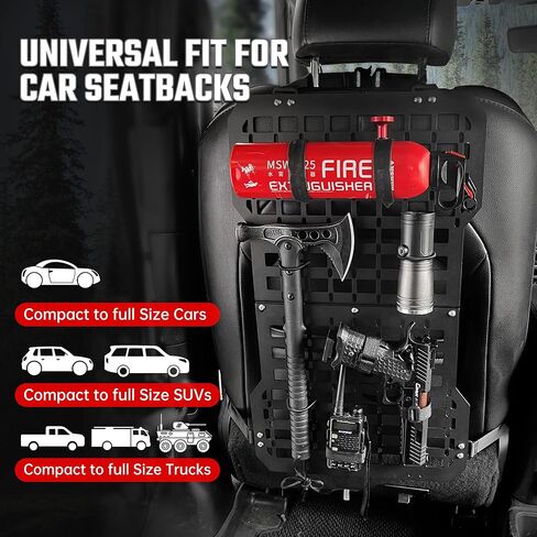 Tactical Seat Back Organizer Panel with Gun Rack Holder for All Vehicles in Kuwait