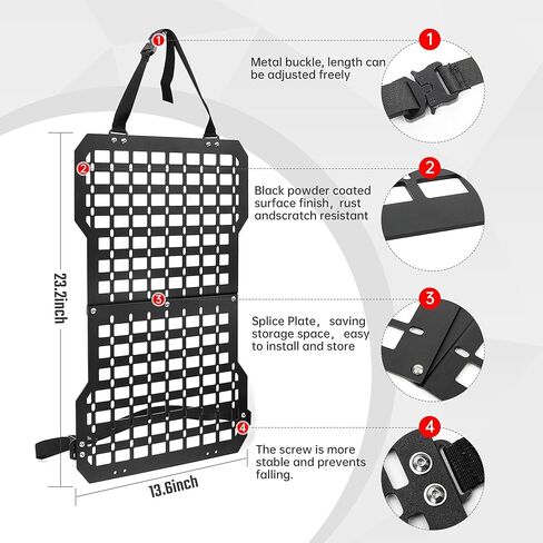Tactical Seat Back Organizer Panel with Gun Rack Holder for All Vehicles in Kuwait