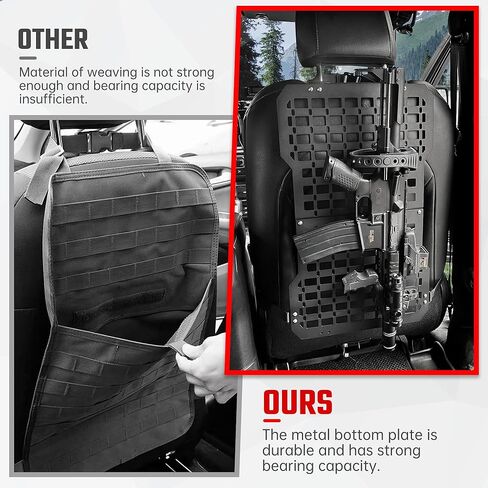 Tactical Seat Back Organizer Panel with Gun Rack Holder for All Vehicles in Kuwait