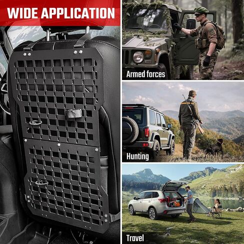 Tactical Seat Back Organizer Panel with Gun Rack Holder for All Vehicles in Kuwait