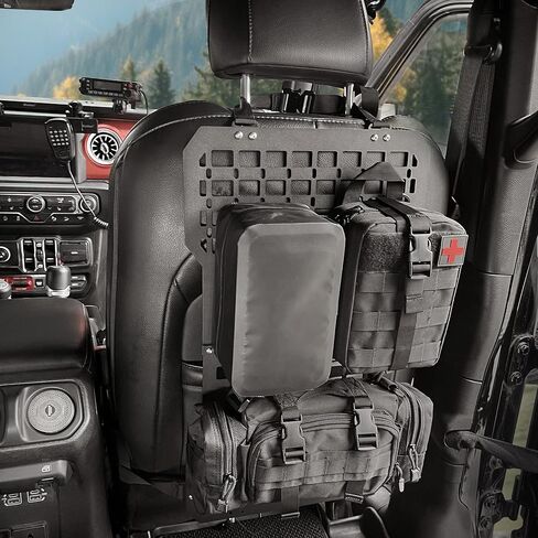 Tactical Seat Back Organizer Panel with Gun Rack Holder for All Vehicles in Kuwait
