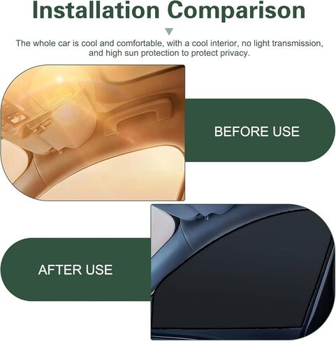4PCS Car Side Window Sun Shades, Magnetic Foldable Car Front and Rear Side Window Sunshade, Auto Curtain Blackout Covers UV Protection Heat Insulation, Universal Interior Accessories for Cars in Kuwait
