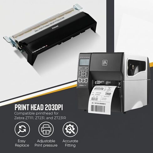 Compatible Zebra ZT231 Printhead P1123335-056 203 DPI | Replacement Compatible Printhead for Zebra ZT111, ZT231, and ZT231R in Kuwait