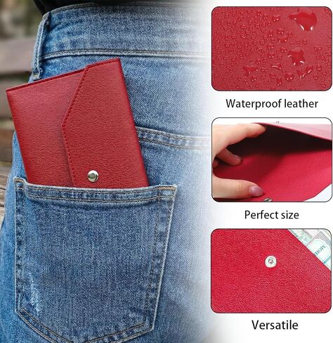 1Pcs Envelope Wallets for Women Burgundy Pu Leather Reusable Cash Holder Envelope Wallet Cash Wallets for Women Money Holder Stuffing Cashs Only Wallet Budget Card Bill Holders Coupon Organizer in Kuwait