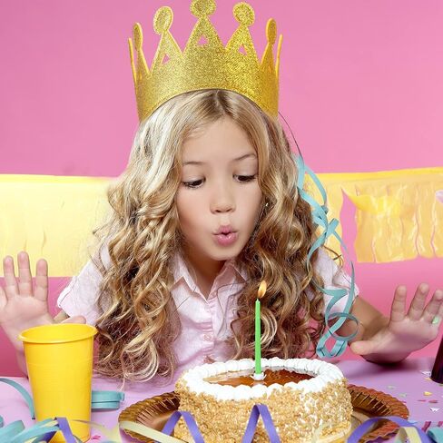 Tatuo 4 Pcs Gold Felt Crown for Kids Birthday King Crowns for Boy Prince Princess Gold Crown Felt King Queen Crowns Hat Cap for Boy Birthday Celebration Costume Cosplay Party Supplies in Kuwait