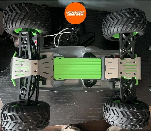 2-Piece Skid Plate Set, for ARRMA 1/10 Quake 2 Wheel Drive & 1/10 Gorgon 2 Wheel Drive, 1.5mm Vented Stainless Steel Chassis Armor Front & Rear Protection in Kuwait