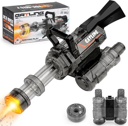 Electric Water Gun with LED Light and Rotating Nozzle, Large Capacity Water Blaster with Rechargeable Battery, 28–32FT Long Range Squirt Gun for Pool Beach Backyard Summer Games in Kuwait