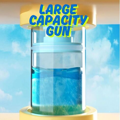 Fireworks Water Gun – 27CM Large Capacity Water Blasters for Adults, Couples, Perfect for Beach, Pool, and Park Fun – 2-Pack (Pink & Blue) in Kuwait