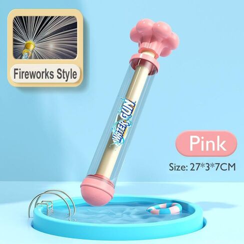 Fireworks Water Gun – 27CM Large Capacity Water Blasters for Adults, Couples, Perfect for Beach, Pool, and Park Fun – 2-Pack (Pink & Blue) in Kuwait