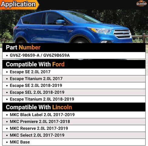 GV6Z-9B659-A خرطوم دخول هواء المحرك متوافق مع Ford Escape 2017 2018 2019 For Lincoln MKC 2017-2019 2.0L أنبوب مدخل المحرك # GV6Z9B659A in Kuwait