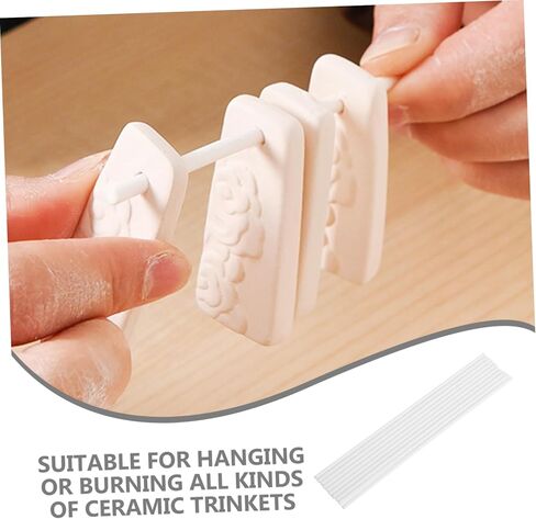 Ceramic Jewelry Kiln Rods Hanging Burn Supply High Temperature Resistant Kiln Firing Tool for Jewelry Making 3.93In Durable Oxide Material in Kuwait