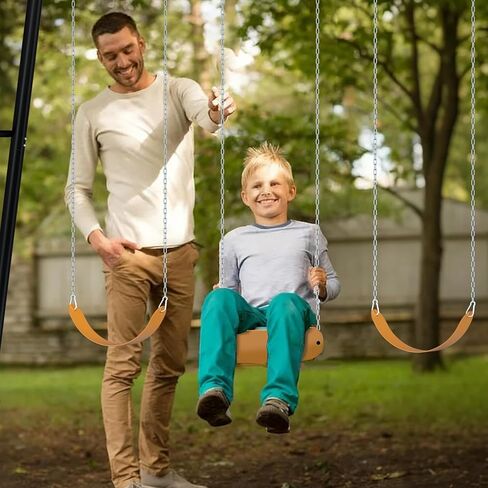 MR Heavy Duty Steel Swing Set, 10’ Tall Swing Sets with 3 Belt Swings, Classic A-Frame Metal Swing Set for Outdoor Backyard 700 Lbs Load Capacity in Kuwait