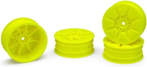 JCO3465Y JConcepts Pioneer 2.2 2WD عجلات عربات التي تجرها الدواب الأمامية (أصفر) (4) ث/12 مم سداسية in Kuwait