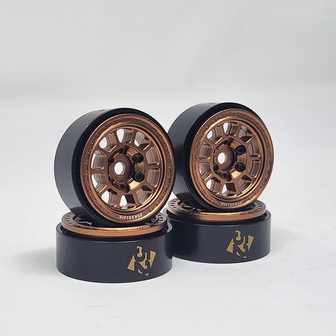 LGRP® FIFTEEN52® Traverse MX Series 1.0" Beadlock Wheels, (Satin Bronze), 28mm (1.1") x 31mm x 13mm (4 Wheels Per Order) Compatible with 1/24 Scale RC Axial SCX24, Element, Enduro, URUAV, LGF52102 in Kuwait