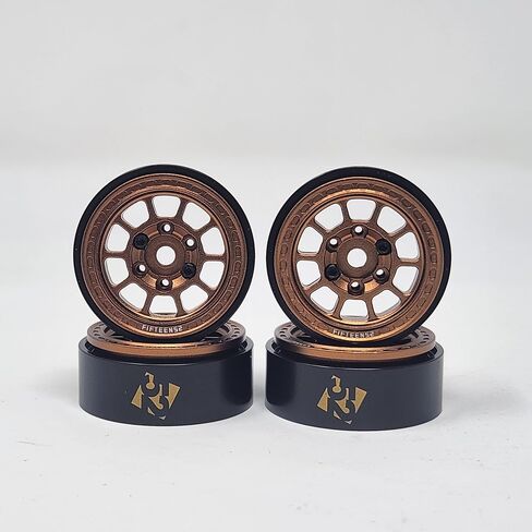 LGRP® FIFTEEN52® Traverse MX Series 1.0" Beadlock Wheels, (Satin Bronze), 28mm (1.1") x 31mm x 13mm (4 Wheels Per Order) Compatible with 1/24 Scale RC Axial SCX24, Element, Enduro, URUAV, LGF52102 in Kuwait
