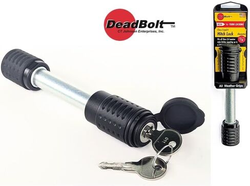 قفل وصلة المقطورة DeadBolt مقاس 2 بوصة - الفئة III/IV - دبوس وصلة ربط من الفولاذ الكربوني المُشكل على البارد - نظام قفل دورة 1/4 - مقبض ناعم مناسب لجميع الأحوال الجوية - مضاد للتآكل، يناسب جميع وصلات الاستقبال مقاس 2 بوصة - صنع في الولايات المتحدة الأمريك in Kuwait