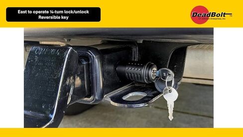 قفل وصلة المقطورة DeadBolt مقاس 2 بوصة - الفئة III/IV - دبوس وصلة ربط من الفولاذ الكربوني المُشكل على البارد - نظام قفل دورة 1/4 - مقبض ناعم مناسب لجميع الأحوال الجوية - مضاد للتآكل، يناسب جميع وصلات الاستقبال مقاس 2 بوصة - صنع في الولايات المتحدة الأمريك in Kuwait