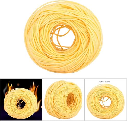 Hemp Wick, 61m Edible Wick for Butter Candle Portable Edible Candle Wicks for Butter Candle Slow Burning Candle Wick Lightweight Hemp Wick Roll(Light) in Kuwait
