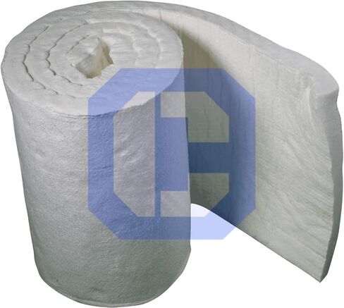 Ceramic Fiber Insulation Baffle Fire Blanket (8# Density, 2300°F)(1"x24"x25') for Wood Stoves, Pizza Ovens, Kilns, Forges in Kuwait