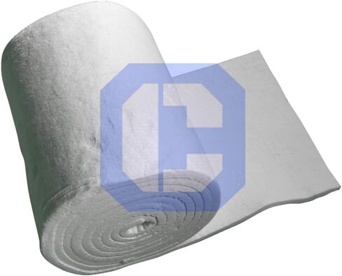 Ceramic Fiber Insulation Baffle Fire Blanket (8# Density, 2300°F)(1"x24"x25') for Wood Stoves, Pizza Ovens, Kilns, Forges in Kuwait