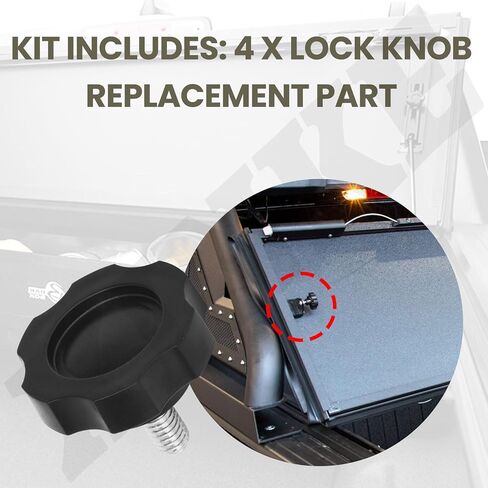 4 Pack 356A0014 Lock Knob Compatible with BAKFlip MX4 G2 Tonneau Cover Lock Replacement Parts - Bed Cover Parts in Kuwait