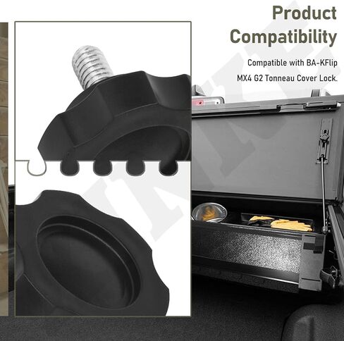 4 Pack 356A0014 Lock Knob Compatible with BAKFlip MX4 G2 Tonneau Cover Lock Replacement Parts - Bed Cover Parts in Kuwait
