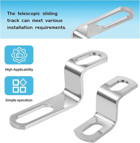 2Pcs Motorcycle Exhaust Bracket Muffler Pipe Brackets Connector, Stainless Steel Motorcycle Exhaust Hanger Z Support Bracket Clamp Mount in Kuwait
