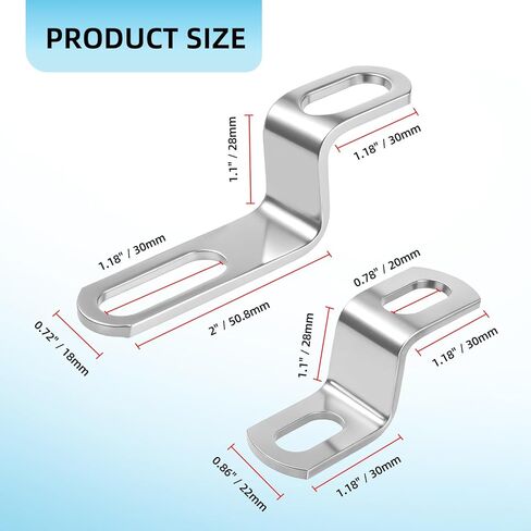 2Pcs Motorcycle Exhaust Bracket Muffler Pipe Brackets Connector, Stainless Steel Motorcycle Exhaust Hanger Z Support Bracket Clamp Mount in Kuwait