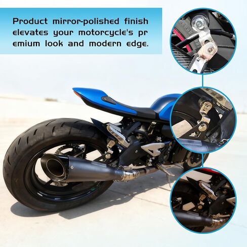 2Pcs Motorcycle Exhaust Bracket Muffler Pipe Brackets Connector, Stainless Steel Motorcycle Exhaust Hanger Z Support Bracket Clamp Mount in Kuwait