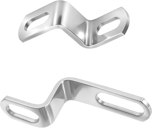 2Pcs Motorcycle Exhaust Bracket Muffler Pipe Brackets Connector, Stainless Steel Motorcycle Exhaust Hanger Z Support Bracket Clamp Mount in Kuwait