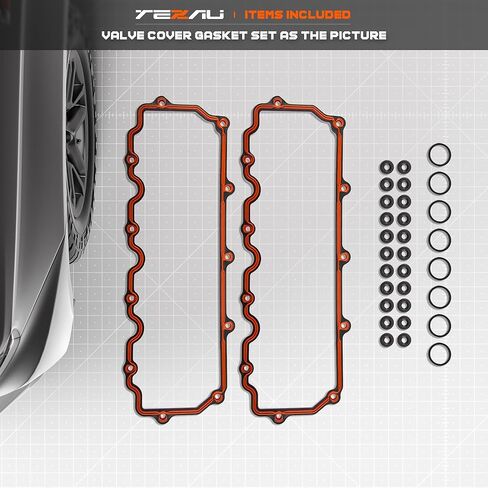 مجموعة حشية غطاء صمام المحرك متوافقة مع 2003-2010 Ford E350 E450 F250 F350 F450 F550 Excursion 6.0L، مجموعة حشية غطاء الصمام VS50691R VS50395 in Kuwait