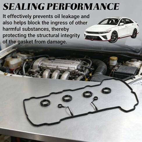 22441-2E000 Valve Cover Gasket Replacement, Engine Head Valve Cover Gasket Set for Hyundai Tucson Elantra Sonata Kia Forte Soul Optima 2011-2019 1.8 2.0 NA Replace VS50824R VS50644S in Kuwait